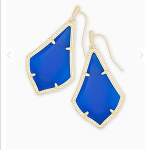 Kendra Scott Alex Gold Drop Earrings in Cobalt
